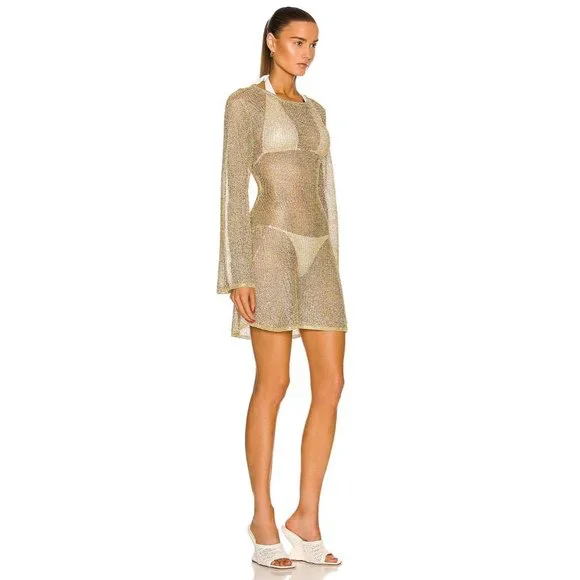Cult Gaia Hazen Knit Dress in Gold - Picture 3 of 16